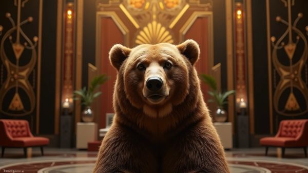 L'ours enlego qui se transforme en œuvre d'art déco