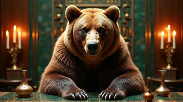 L'ours enlego qui se transforme en œuvre d'art déco